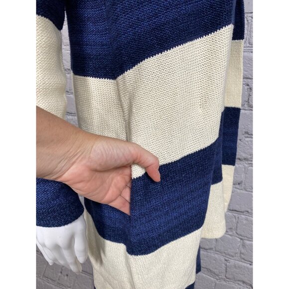 Ralph Lauren Womens M 2pc Linen Cotton Striped Sweater Dress Cardigan Set - Picture 8 of 11